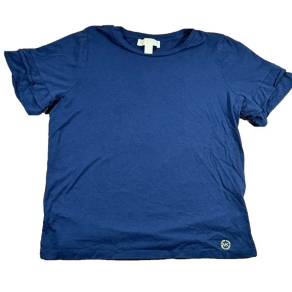 Michael Kors Navy Blue Flutter Sleeve T-Shirt